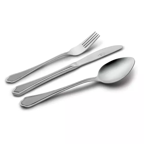 سرویس قاشق و چنگال 116 پارچه ناب استیل مدل ونیز مات