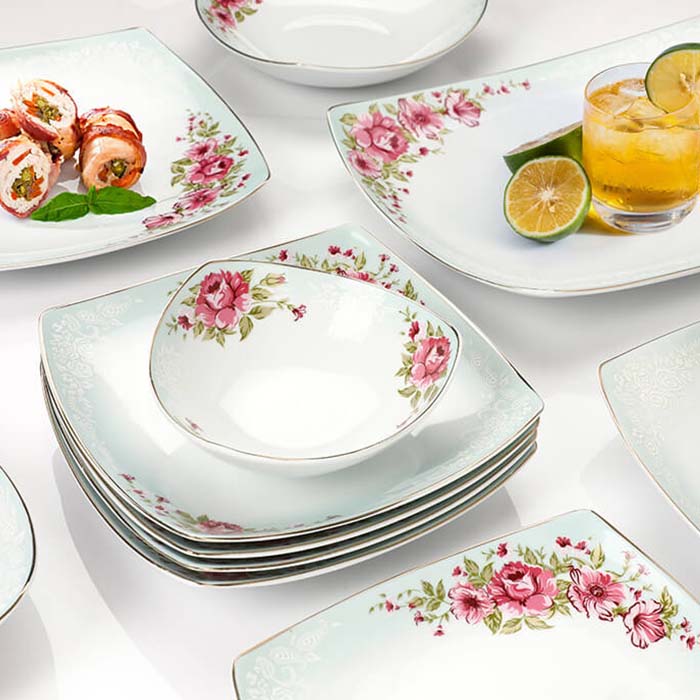 سرویس چینی 105 پارچه پردیس پاریس آلما فیروزه ای - Image 3