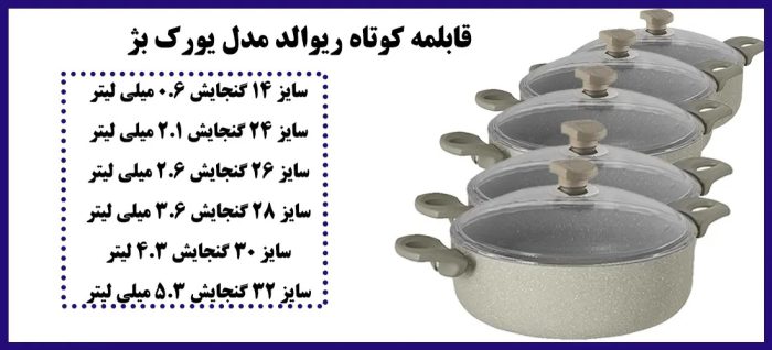 قابلمه کوتاه ریوالد مدل یورک سایز 24 سانتی متر - Image 3