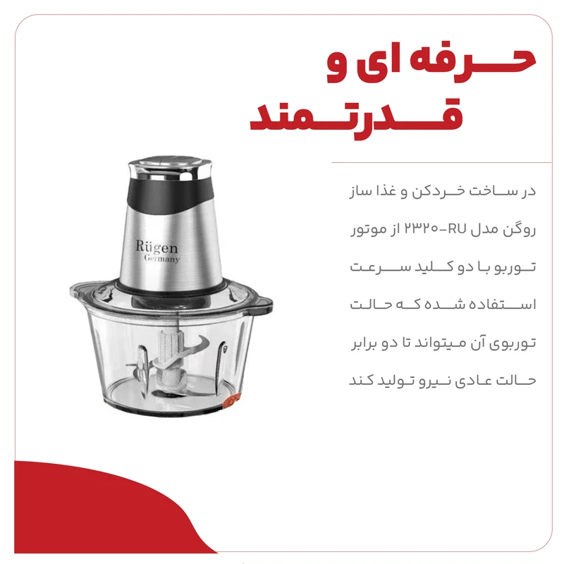 خردکن روگن مدل RU2320 - Image 2
