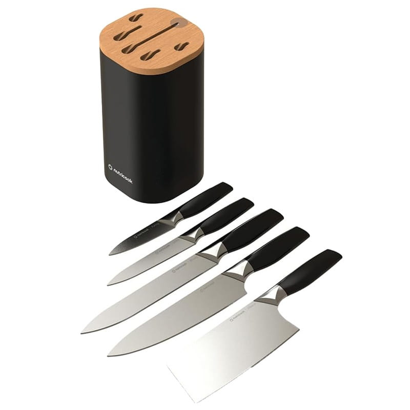 سرویس چاقو 6 پارچه با تیغه استیل و دسته پلاستیک نوتریکوک مدل KB150 KB150